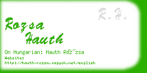 rozsa hauth business card